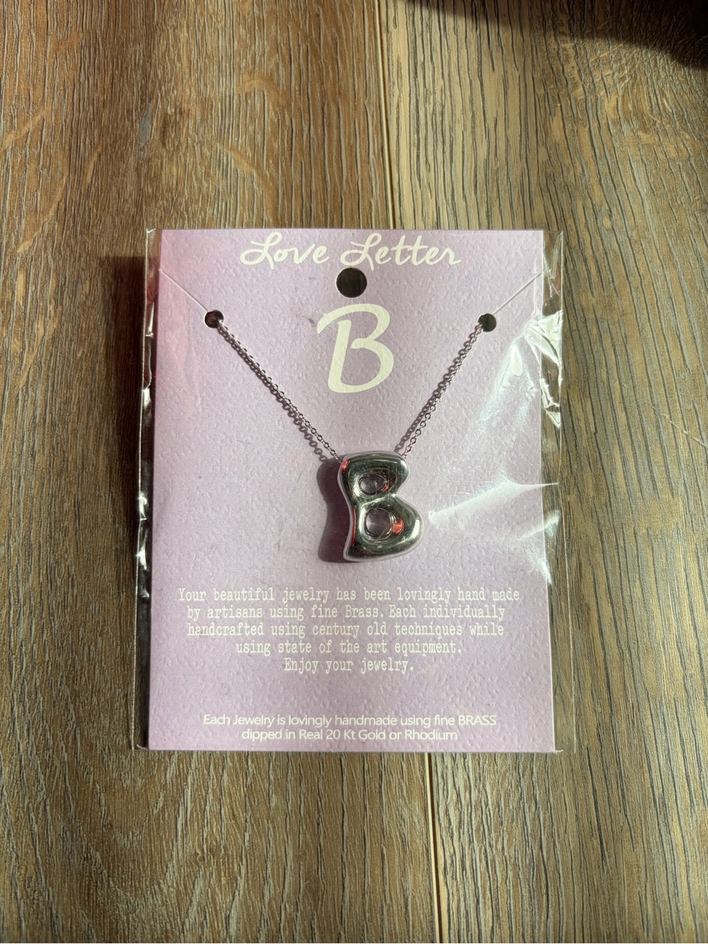 Bubble B Initial Necklace